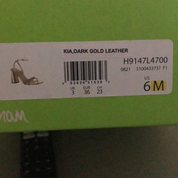 Sam Edelman Dark Gold Leather Sandals Kia - Picture 5 of 8